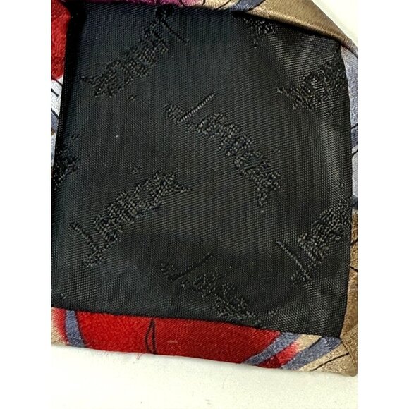 J. Garcia Tie Collection Fifty-Four Scales Abstract Red Purple‎ Gray Silk - Picture 11 of 11